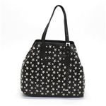 Jimmy Choo（ジミーチュウ） STAR STUDS 星スタッズシリーズ サシャ トートバッグ ミディアムサイズ カーフレザー ブラック／シルバー SASHA／M-CST BLACK
