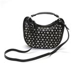 Jimmy Choo（ジミーチュウ） STAR STUDS 星スタッズシリーズ ステラー 2WAY ショルダー・ハンドバッグ ナナメ掛け ブラック／シルバー STELLAR-CST BLACK