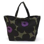 marimekko（マリメッコ） PIENI UNIKKO BAG ウニッコ柄 ショルダー・トートバッグ カーキグリーン×ブラック×パープル 36236 690 Green／Black