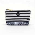 TORY BURCH（トリーバーチ） STACKED LOGO ボーダー コスメポーチ 小物入れ ネイビー／マルチカラー 41129077 421 TORY NAVY MULTI