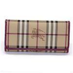 Burberry（バーバリー） HAYMARKET 二つ折り長財布 クラシックチェック×ブライトルバーブピンク 3799021 BRIGHT RHUBARB PINK
