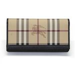 Burberry（バーバリー） HAYMARKET メンズ 二つ折り長財布 小銭入れ無し クラシックチェック×ブラック 3668638 BLACK
