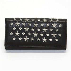 Jimmy Choo（ジミーチュウ） STAR STUDS 星スタッズシリーズ ニキータ チェーン・ショルダー付 二つ折り長財布 クラッチバッグ ブラック／シルバー NIKITA-CST BLACK