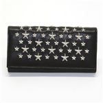 Jimmy Choo（ジミーチュウ） STAR STUDS 星スタッズシリーズ ニキータ チェーン・ショルダー付 二つ折り長財布 クラッチバッグ ブラック／シルバー NIKITA-CST BLACK