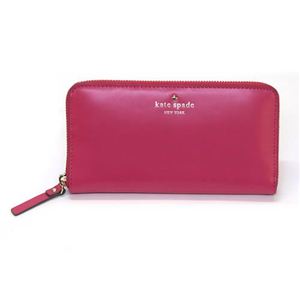 KATE SPADE（ケイトスペード） TUDOR CITY LACEY ラウンドファスナー長財布 マゼンダピンク PWRU2266 958 Ringwald Pink