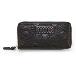 MARC BY MARC JACOBS（マークバイマークジェイコブス） Flipping Dots SLIM ZIPPY ドット型押し ラウンドファスナー長財布 ブラック M3123464 80001 BLACK