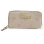 MARC BY MARC JACOBS（マークバイマークジェイコブス） Flipping Dots SLIM ZIPPY ドット型押し ラウンドファスナー長財布 オイスター M3123464 81173 OYSTER