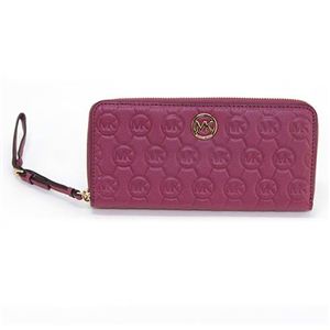 Michael Kors（マイケルコース） MONOGRAM EMBOSSED MKロゴ型押し ラウンドファスナー長財布 ピアニー 32H2MMEE1L PEONY
