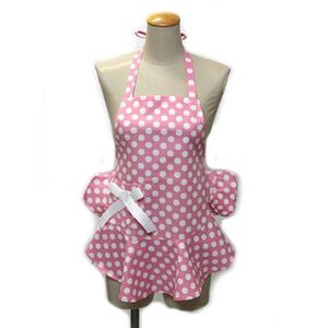 Jessie Steele（ジェシースティール） ファッションエプロン・キッズ用 Geranium Pink＆White Polka Dot ドット柄 ゼラニウムピンク×ホワイト 211-JS-94B