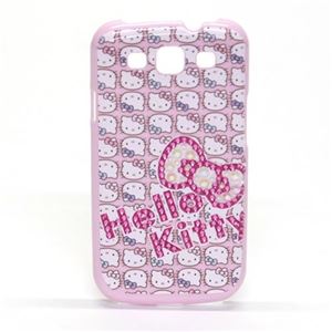 hello kitty（ハローキティ）docomo スマートフォン GARAXY SIII 専用 キラキラ（ラインストーン）デコカバー（ハードケース）で可愛く着せ替え ピンク総柄 KTDCG004