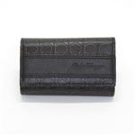 Ferragamo（サルバトーレフェラガモ） ガンチーニ型押し 6連キーケース ブラック 8729 PEBBLE BLK