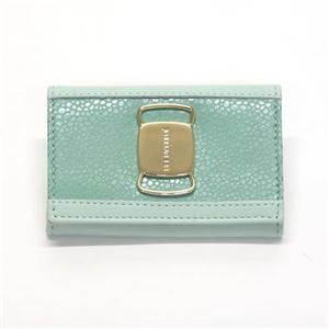 SEE BY CHLOE（シーバイクロエ） SUZIE スージー リボンモチーフ 6連キーケース カウハイドレザー×ガルーシャプリント アクアグリーン 9P7410 P65 A26 AQUA GREEN