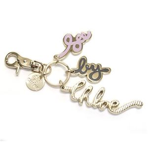 SEE BY CHLOE（シーバイクロエ） letters ロゴレターチャーム キーリング・キーホルダー ゴールド×ライトパープル×ダークグレイ 9K7185 P18 A25 BALLET／ TAUPE