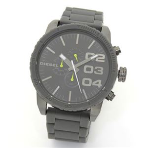 DIESEL（ディーゼル） ダイヤルのインパクトある2,3,4のインデックス ビッグフェイスのモテ系クロノグラフ・ラバーストラップ・ウオッチ DZ4254