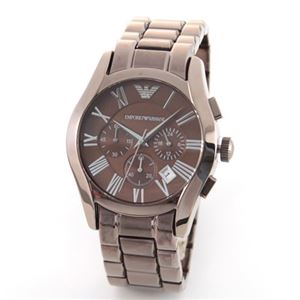 Emporio Armani（エンポリオ・アルマーニ） ハイポリシュ・ブラウンのスタイリッシュなクロノグラフウオッチ AR1610