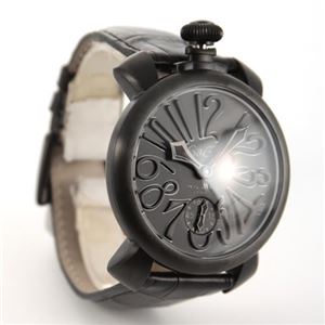 GaGa Milano（ガガミラノ） MANUALE 48MM ブラックPVD （マヌアーレ） 独特の洗練されたデザインが魅力 注目人気ウオッチ5012.02S 5012.2S