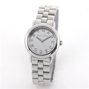 MARC BY MARC JACOBS（マークバイマークジェイコブス） ハイポリッシュ仕上げのシルバーカラーがアクセント ミラーインデックスの小振りなレディス・ブレスウオッチ MBM3173