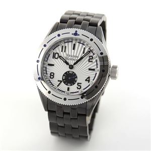 Vivienne Westwood（ヴィヴィアンウエストウッド） ハイポリッシュシルバー＆ブラック・カラーのスポーティーフェイス・ウオッチ VV007SLBK