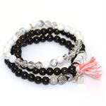 CHAN LUU（チャンルー） ストレッチ・シングルブレス 3本セット コットンコードのタッセルがポイント ホワイトミックス BSZ-3386 White Howlite MIX