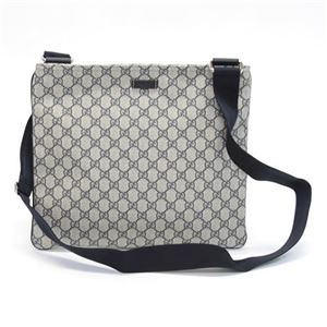 Gucci（グッチ） GGプラス メッセンジャーバッグ クロスボディ ベージュ／ネイビー 201446 KGD1N 4075