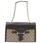 Gucci（グッチ） EMILY タッセル＆ホースビット オリジナルGGキャンバス チェーン・ショルダーバッグ ベージュ／ココア 295402 FAFXG 9643