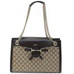Gucci（グッチ） EMILY タッセル＆ホースビット オリジナルGGキャンバス チェーン・ショルダーバッグ ベージュ／ココア 295403 FAFXG 9643