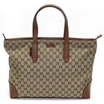 Gucci（グッチ） オリジナルGGキャンバス ウェブループ付 トートバッグ ラージ ベージュ／クイール 308928 F4CSN 8527