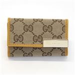 Gucci（グッチ） オリジナルGGキャンバス 6連キーケース ベージュ／イエロー 268833 FAFXG 9779