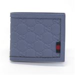 Gucci（グッチ） ラバーグッチシマ ウェブループ付 二つ折り財布 小銭入れ無し スカイブルー 225826 AF66N 4760