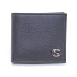 Gucci（グッチ） インターロッキングG カーフ 小銭入れ付 二つ折り長財布 ブルー 308795 A7MMN 8497