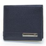Gucci（グッチ） 型押しカーフ GGロゴメタルバー 二つ折り財布 小銭入れ無し ダークブルー 233100 ARU0N 4009