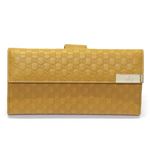 Gucci（グッチ） マイクログッチシマ Wホック 二つ折り長財布 イエローオレンジ 257012 BMJ1G 7009