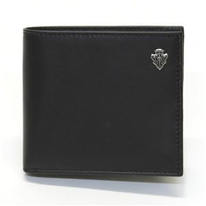Gucci（グッチ） クレストディティール カーフ 小銭入れ付 二つ折り財布 ブラック 322411 BGH0N 1000