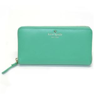 KATE SPADE（ケイトスペード） Brightspot Avenue LACEY ラウンドファスナー長財布 アクアグリーン PWRU3025 383 Bright Beryl