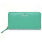 KATE SPADE（ケイトスペード） Brightspot Avenue LACEY ラウンドファスナー長財布 アクアグリーン PWRU3025 383 Bright Beryl