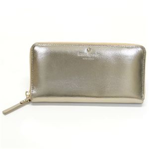 KATE SPADE（ケイトスペード） Brightspot Avenue LACEY ラウンドファスナー長財布 ゴールド PWRU3305 711 Gold