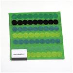 marimekko（マリメッコ） RASYMATTO MINI TOWEL ラシィマット オーガニックコットン ミニタオル 25cm×25cm グリーン／マルチ 63908 660 dark／green
