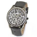 Guess（ゲス） ラインストーンで囲ったキラキラベゼル レザーストラップウオッチ W10239L1