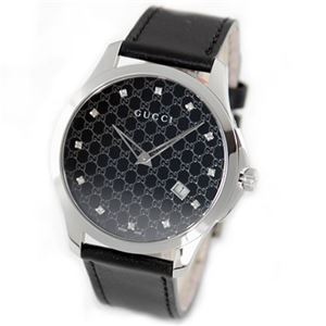 Gucci（グッチ） G-タイムレス コレクション（スリム） 12Pダイヤ＆ディアマンテ・パターンのダイヤル、ラグジュアリー感たっぷりのドレスウオッチ YA126305