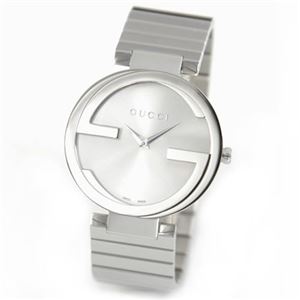 Gucci（グッチ） インターロッキング コレクション GGマークのフェイスが印象的なユニセックス・サイズのドレスウオッチ YA133308
