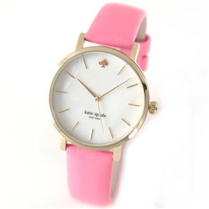 KATE SPADE（ケイトスペード） metro（メトロ） シェルダイヤルのドレッシーなレディス・レザーストラップ・ウオッチ。 1YRU0180