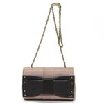 Chloe（クロエ） JUNE リボンモチーフ チェーン・ショルダーバッグ ポシェット ピンクベージュ／ブラック 3S0321 733 08W TAMARIS PINK／BLACK