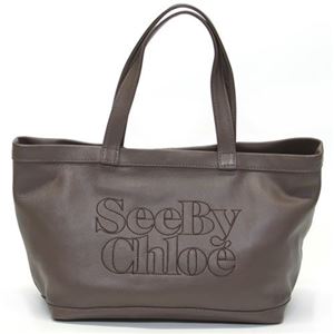 SEE BY CHLOE（シーバイクロエ） Zip File ポーチ付 ロゴステッチ トートバッグ カウハイドレザー トープ ≪2013AW≫ 9S7598 N199 063 TAUPE