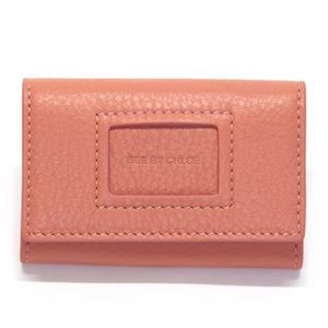 SEE BY CHLOE（シーバイクロエ） ALIX 6連キーケース グレインド カウハイドレザー コーラルピンク 9P7286 P04 326 CAPUCINE
