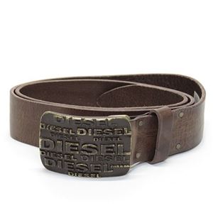 DIESEL（ディーゼル） BIPLACI ロゴデザインバックル メンズベルト ダークブラウン 85cm ≪2013AW≫ S5G40 DADK 71N Dirt