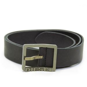 DIESEL（ディーゼル） BIFLAV ロゴ刻印バックル メンズベルト ブラック 85cm ≪2013AW≫ S63F0 EAED 900 Black