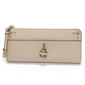 Chloe（クロエ） AURORE オーロラ パドロックチャーム付 L字ファスナー長財布 ピンクベージュ 3P0143 751 42Z BLISS PINK