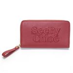 SEE BY CHLOE（シーバイクロエ） ロゴステッチ ラウンドファスナー長財布 レッド系 ≪2013AW≫ 9P7445 N199 A40 GARANCE