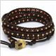 CHAN LUU（チャンルー） 5ラップブレスレット BG-3508 CAN／DK BRW 【NEWカラー 2013 AW】 ダークブラウン・レザーコードにカーネリアン、ゴールドインディアンビーズを編みこんだ5連ブレス - 縮小画像2