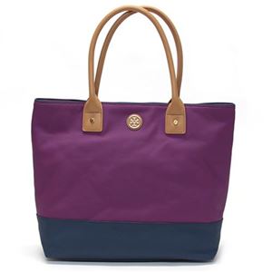 TORY BURCH（トリーバーチ） JADEN TOTE バイカラー トートバッグ フーシャパープル／ナイトスカイネイビー ≪2013AW≫ 31139754 655 FUCHSIA／NIGHT SKY